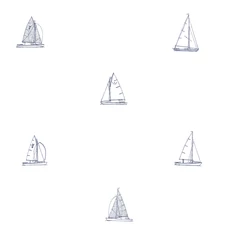 Kép 1/2 - KT-Exclusive Vitorlás hajók kék-fehér vlies gyerek tapéta Joy Blue-White 52 cm X 10 m