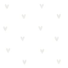 Kép 1/2 - KT-Exclusive Szivecskés szürke vlies gyerek tapéta Joy Gray 52 cm X 10 m