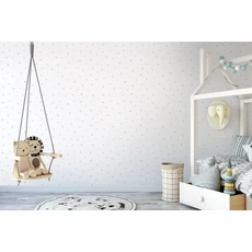 Kép 2/2 - KT-Exclusive Pöttyös rózsaszín vlies gyerek tapéta Joy Pink 52 cm X 10 m
