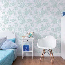 Kép 2/2 - KT-Exclusive Virágos kék vlies gyerek tapéta Joy Blue 52 cm X 10 m