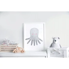 Kép 2/2 - KT-Exclusive Keskeny csíkos szürke vlies gyerek tapéta Joy Gray 52 cm X 10 m