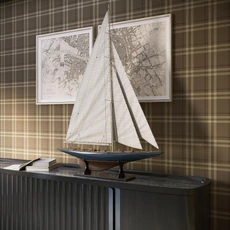 Kép 2/2 - KT-Exclusive Klasszikus kockás sötétbarna vlies tapéta Sauvage Dark Brown 52 cm X 10 m