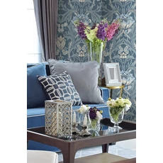 Kép 2/2 - KT-Exclusive Virágmintás klasszikus kék vlies tapéta British Heritage Blue 52 cm X 10 m