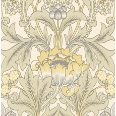 Kép 1/2 - KT-Exclusive Virágmintás klasszikus sárga vlies tapéta British Heritage Ivory 52 cm X 10 m
