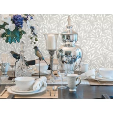 Kép 2/2 - KT-Exclusive Levélmintás modern szürke vlies tapéta British Heritage Gray 52 cm X 10 m