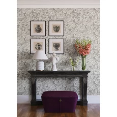 Kép 2/2 - KT-Exclusive Rusztikus levélmintás szürke vlies tapéta British Heritage Light Gray 52 cm X 10 m