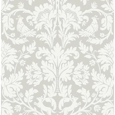 Kép 1/2 - KT-Exclusive Art nouveau stílusú elegáns világosszürke vlies tapéta British Heritage Light Gray 52 cm X 10 m
