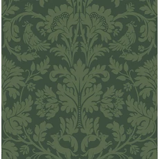 Kép 1/3 - KT-Exclusive Art nouveau stílusú elegáns sötétzöld vlies tapéta British Heritage Dark Green 52 cm X 10 m
