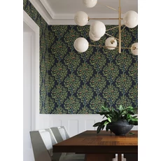 Kép 3/3 - KT-Exclusive Almafa madarakkal sötétkék-zöld vlies tapéta British Heritage Blue-Green 52 cm X 10 m