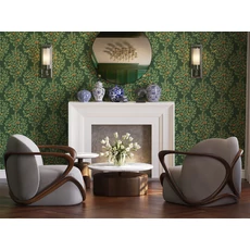 Kép 3/3 - KT-Exclusive Almafa madarakkal zöld vlies tapéta British Heritage Green 52 cm X 10 m