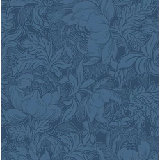 Kép 1/3 - KT-Exclusive Virág mintás sötétkék vlies tapéta British Heritage Dark Blue 52 cm X 10 m