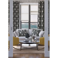 Kép 2/3 - KT-Exclusive Klasszikus virágindás fekete vlies tapéta British Heritage Black 52 cm X 10 m