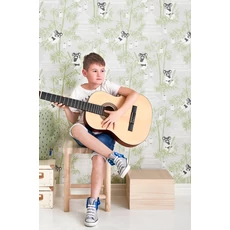 Kép 3/5 - Majvillan Pandák bambuszon szürke vlies gyerek tapéta Bambu Grey 53 cm X 10 m