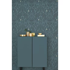 Kép 3/5 - Majvillan Modern kék vlies tapéta Amelie Petrol 53 cm X 10 m