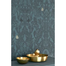 Kép 2/5 - Majvillan Modern kék vlies tapéta Amelie Petrol 53 cm X 10 m