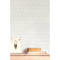 Kép 1/6 - Majvillan Modern geometrikus szürke vlies gyerek tapéta Viggo Grey 53 cm X 10 m