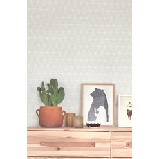 Kép 2/6 - Majvillan Modern geometrikus szürke vlies gyerek tapéta Viggo Grey 53 cm X 10 m