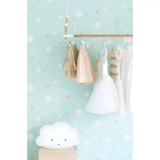 Kép 1/5 - Majvillan Pöttyös rózsaszín vlies gyermek tapéta Confetti Soft Pink 53 cm X 10 m