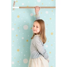 Kép 3/5 - Majvillan Pöttyös rózsaszín vlies gyermek tapéta Confetti Soft Pink 53 cm X 10 m