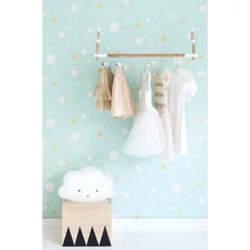 Kép 2/5 - Majvillan Pöttyös rózsaszín vlies gyermek tapéta Confetti Soft Pink 53 cm X 10 m