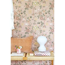 Kép 2/6 - Virágos rosé vlies tapéta Majvillan Tokyo tea mochi pink 53 cm X 10 m