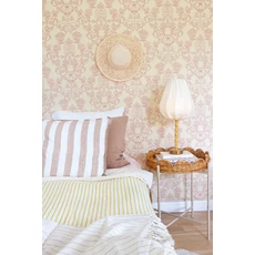 Kép 4/10 - Virágos bézs vlies tapéta piros mintával Majvillan Cheri Spritz Soft Cranberry Red 53 cm X 10 m