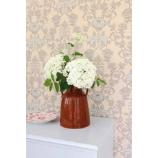 Kép 2/4 - Virágos bézs vlies tapéta menta mintával Majvillan Cheri Spritz Minty Breeze Beige 53 cm X 10 m