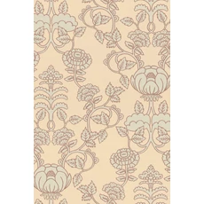 Kép 4/4 - Virágos bézs vlies tapéta menta mintával Majvillan Cheri Spritz Minty Breeze Beige 53 cm X 10 m