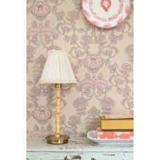 Kép 1/4 - Virágos bézs vlies tapéta púder mintával Majvillan Cheri Spritz Light Amber 53 cm X 10 m