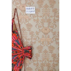 Kép 5/7 - Virágos kékes zöld vlies tapéta púder mintával Majvillan Cheri Spritz Vintage Blue Green 53 cm X 10 m