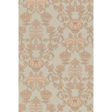 Kép 6/7 - Virágos kékes zöld vlies tapéta púder mintával Majvillan Cheri Spritz Vintage Blue Green 53 cm X 10 m