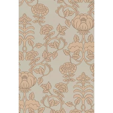 Kép 7/7 - Virágos kékes zöld vlies tapéta púder mintával Majvillan Cheri Spritz Vintage Blue Green 53 cm X 10 m