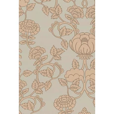 Kép 1/7 - Virágos kékes zöld vlies tapéta púder mintával Majvillan Cheri Spritz Vintage Blue Green 53 cm X 10 m