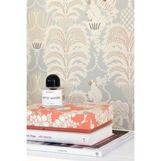 Kép 5/7 - Majvillan Art deco stílusú majom mintás bézs-zöld vlies tapéta Hello Monkey Pale Sage Green 53 cm X 10 m