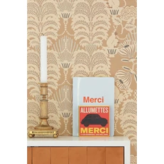 Kép 3/7 - Majvillan Art deco stílusú majom mintás barna vlies tapéta Hello Monkey Camel Brown 53 cm X 10 m
