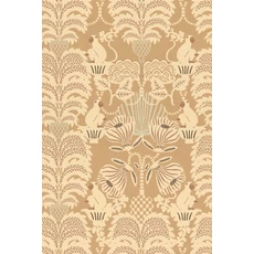 Kép 7/7 - Majvillan Art deco stílusú majom mintás barna vlies tapéta Hello Monkey Camel Brown 53 cm X 10 m