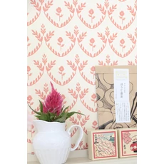 Kép 5/7 - Majvillan Skandináv stílusú virágmintás piros vlies tapéta Bellini Sunny Red 53 cm X 10 m