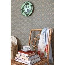 Kép 5/10 - Majvillan Skandináv stílusú virágmintás sötétzöld vlies tapéta Bellini Royal Forest Green 53 cm X 10 m