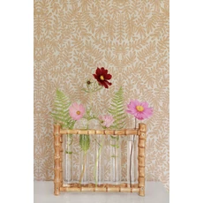 Kép 4/8 - Majvillan Levélmintás barna vlies tapéta French Blond Golden Brown 53 cm X 10 m