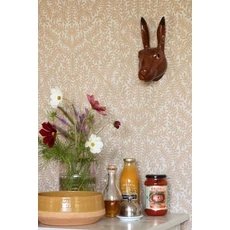 Kép 5/8 - Majvillan Levélmintás barna vlies tapéta French Blond Golden Brown 53 cm X 10 m