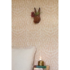 Kép 6/8 - Majvillan Levélmintás barna vlies tapéta French Blond Golden Brown 53 cm X 10 m