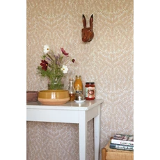 Kép 7/8 - Majvillan Levélmintás barna vlies tapéta French Blond Golden Brown 53 cm X 10 m