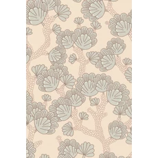 Kép 1/7 - Majvillan Modern levél mintás kék-bézs vlies tapéta Beachy Breeze Sea Salt Beige 53 cm X 10 m