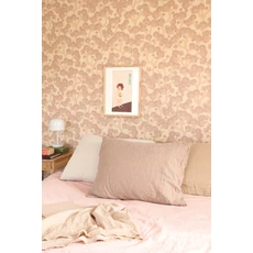 Kép 5/8 - Majvillan Modern levél mintás rózsaszín vlies tapéta Beachy Breeze Ballet Pink 53 cm X 10 m