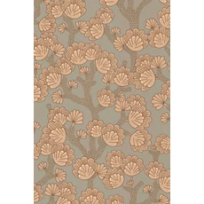 Kép 8/8 - Majvillan Modern levél mintás zöld-barna vlies tapéta Beachy Breeze Bay Tree Green 53 cm X 10 m