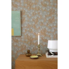 Kép 5/8 - Majvillan Modern levél mintás barna vlies tapéta Beachy Breeze Milky Coconut Brown 53 cm X 10 m