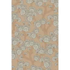 Kép 8/8 - Majvillan Modern levél mintás barna vlies tapéta Beachy Breeze Milky Coconut Brown 53 cm X 10 m