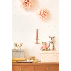 Kép 3/8 - Majvillan Apró lóhere mintás vlies gyerek tapéta Holly Gold 53 cm X 10 m