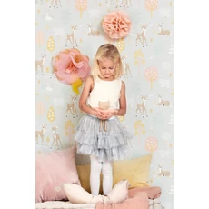 Kép 2/9 - Majvillan Őzikés szürke vlies gyerek tapéta Golden Woods Soft Grey 53 cm X 10 m