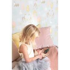 Kép 4/9 - Majvillan Őzikés szürke vlies gyerek tapéta Golden Woods Soft Grey 53 cm X 10 m